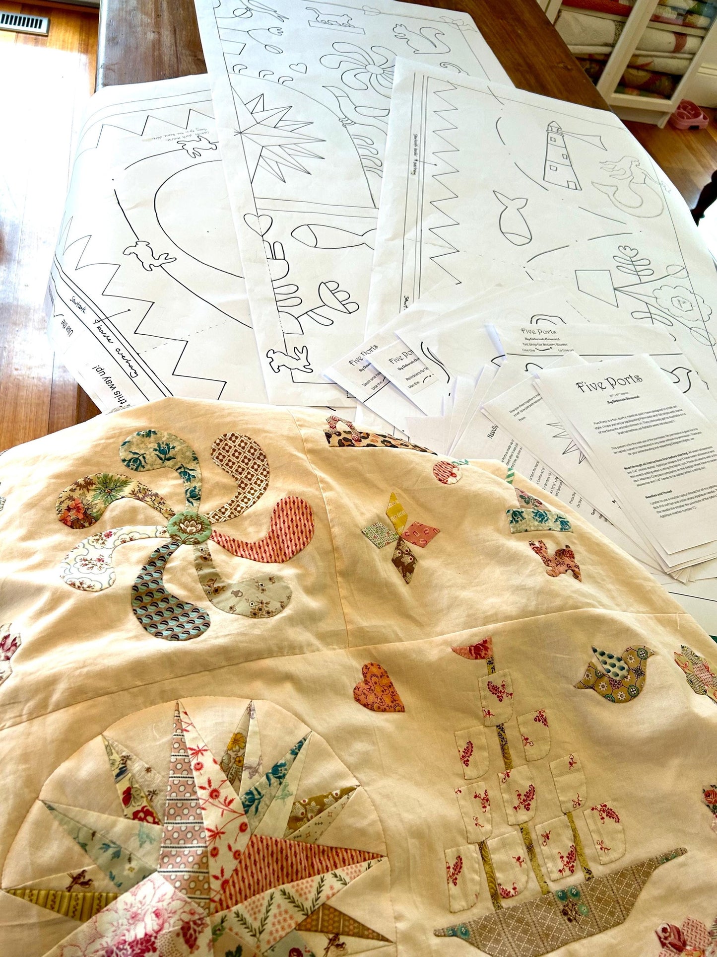 Five Ports Quilt Pattern + Optional Template Kit