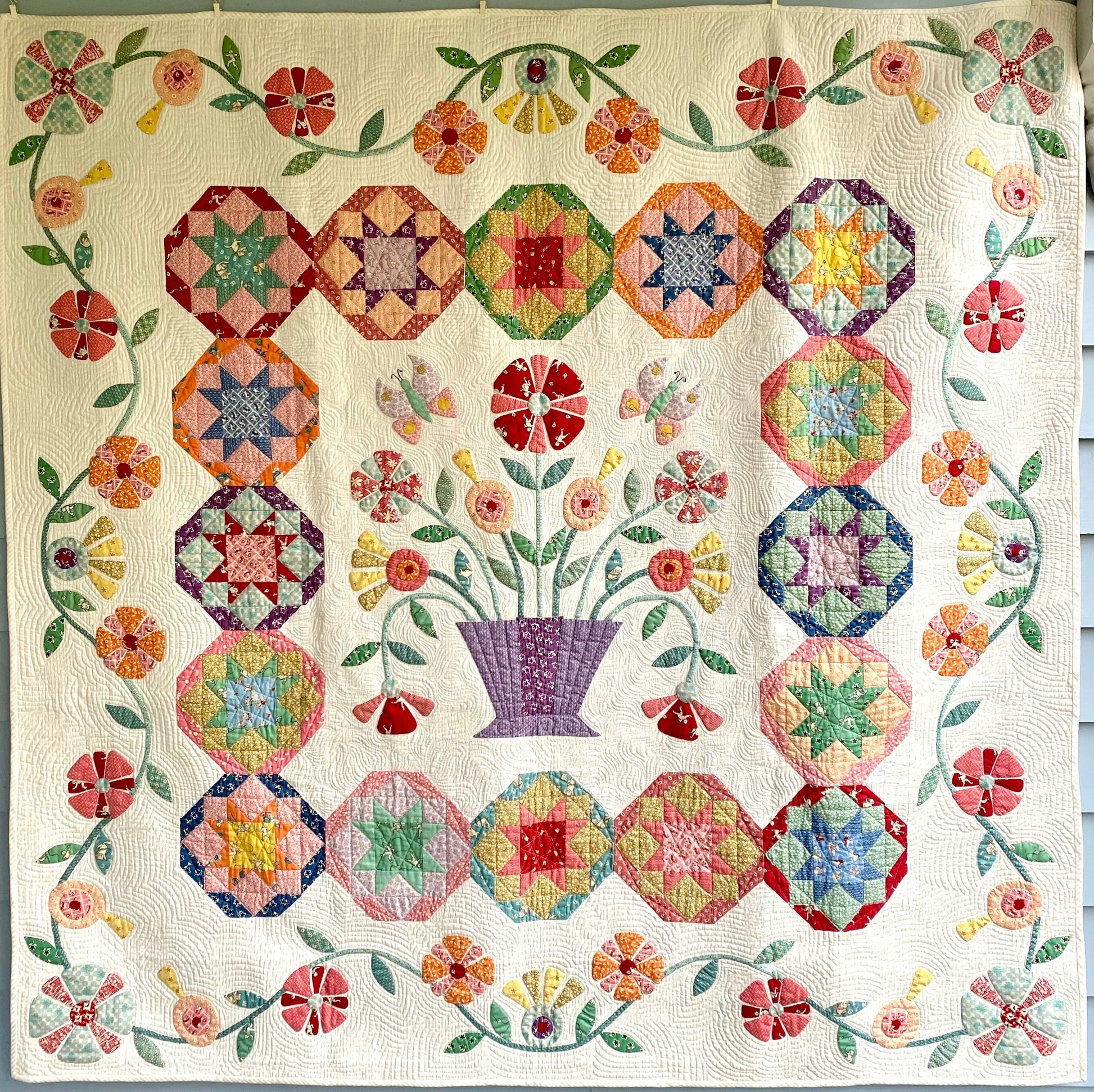 Flowers and Stones Pattern