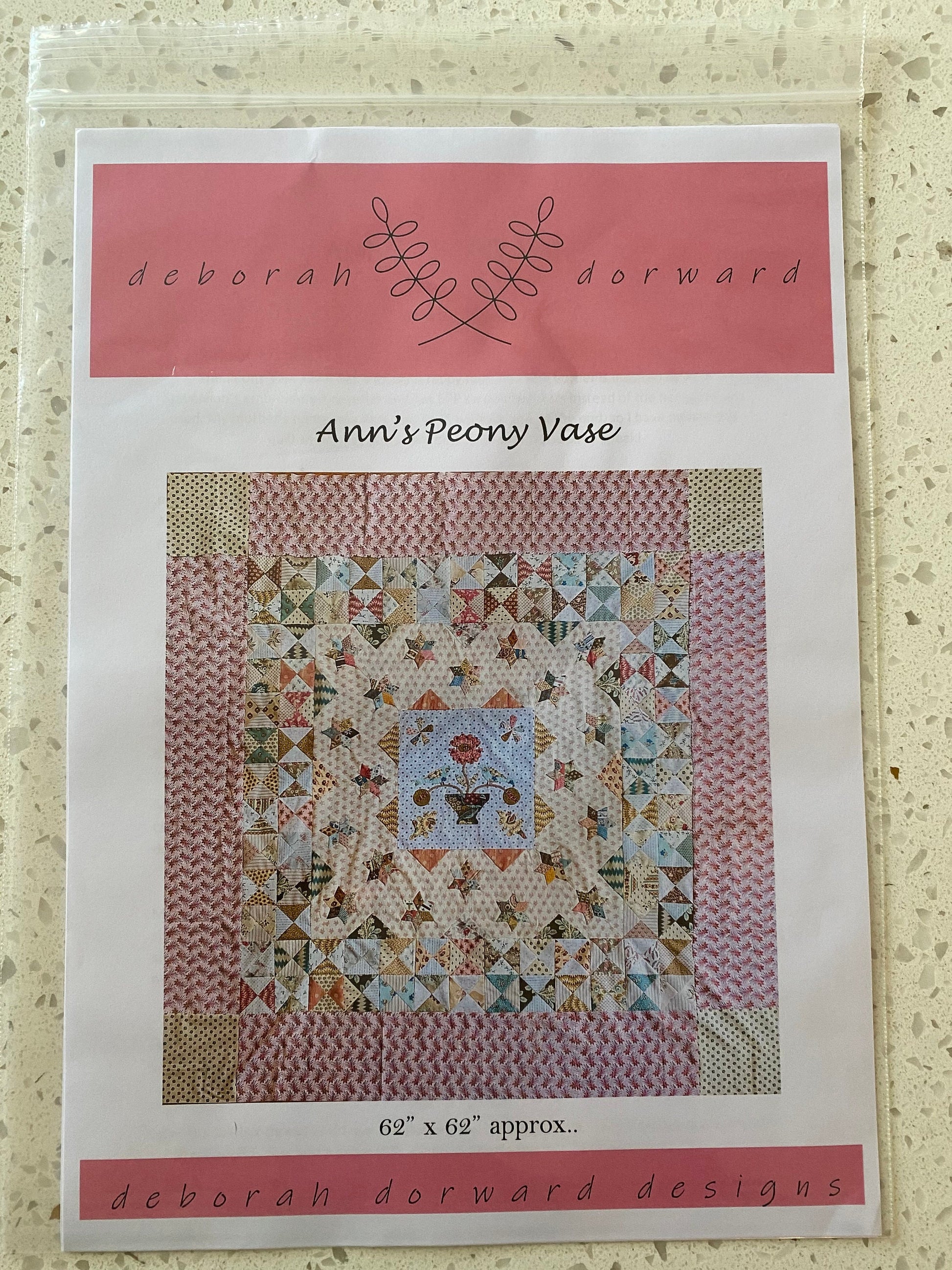 Ann's Peony Vase Quilt Pattern
