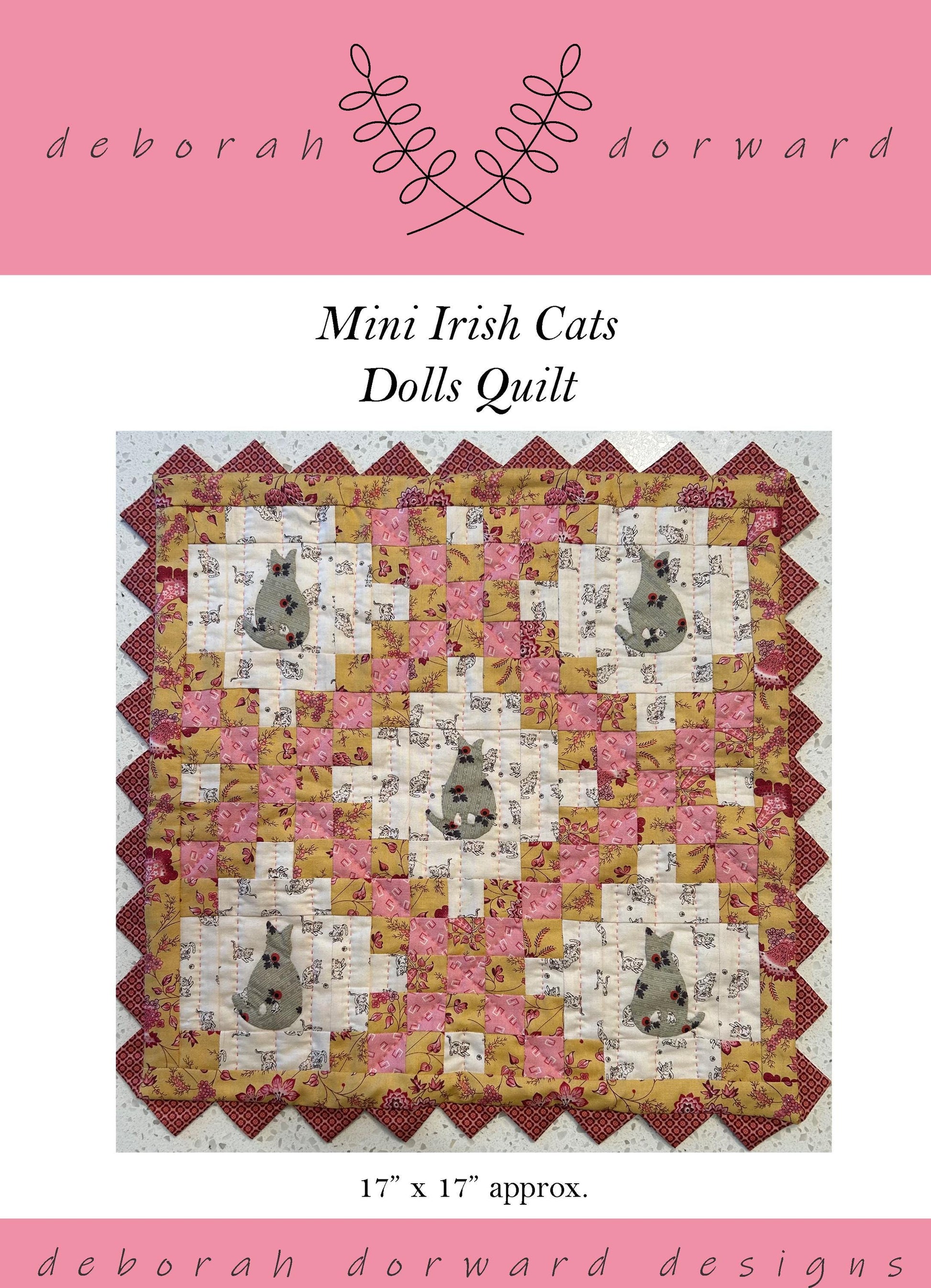 Mini Irish Cats Dolls Quilt Pattern **Digital Pattern**